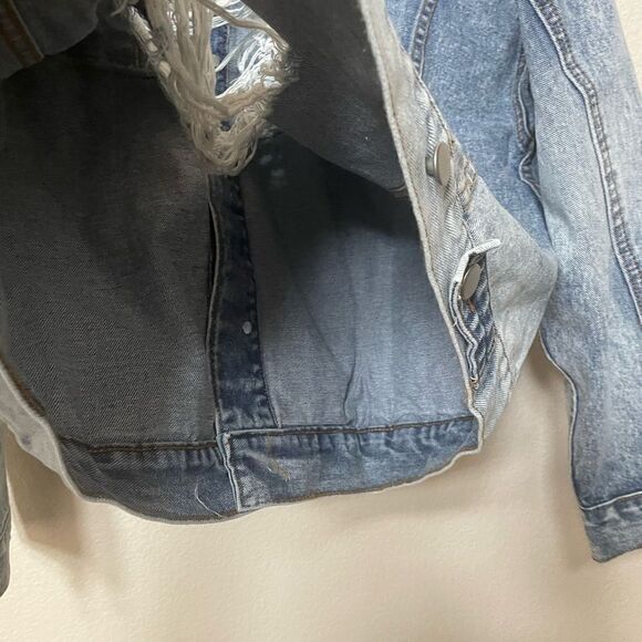 Nwt Hayden distresses denim beaded jacket Sz M/L - Picture 11 of 14